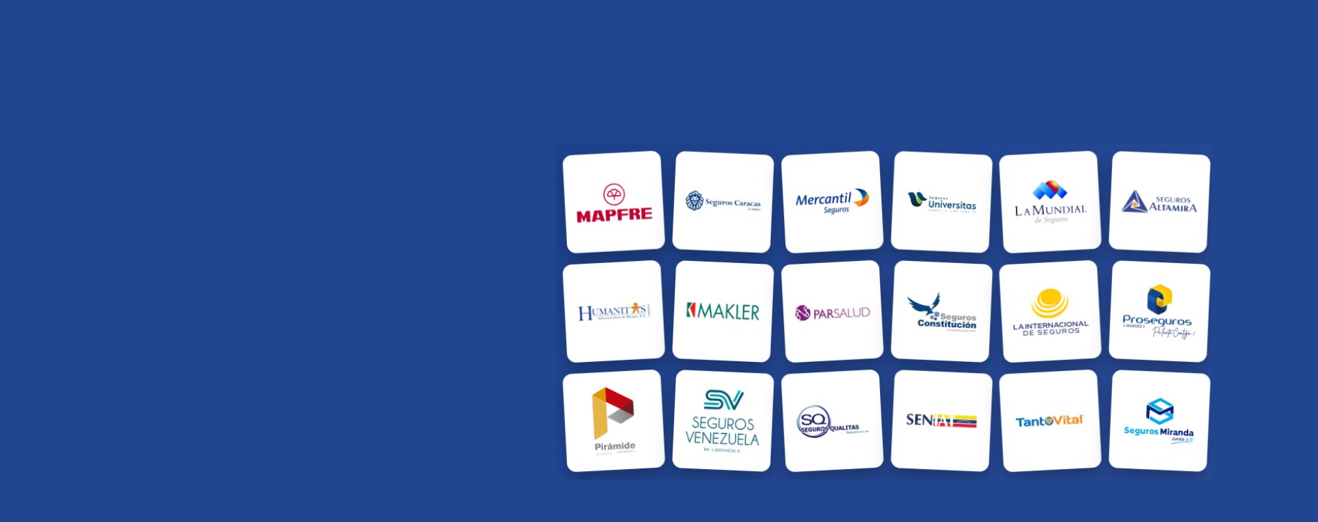 Logos de aseguradoras con las que trabaja el Centro Clínico Madre Carmen Rendiles